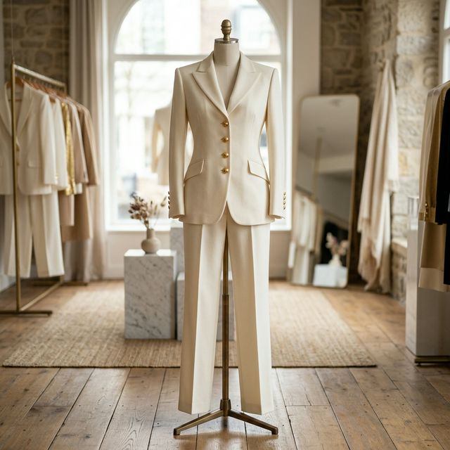 Modern designer blazer set with custom cuts